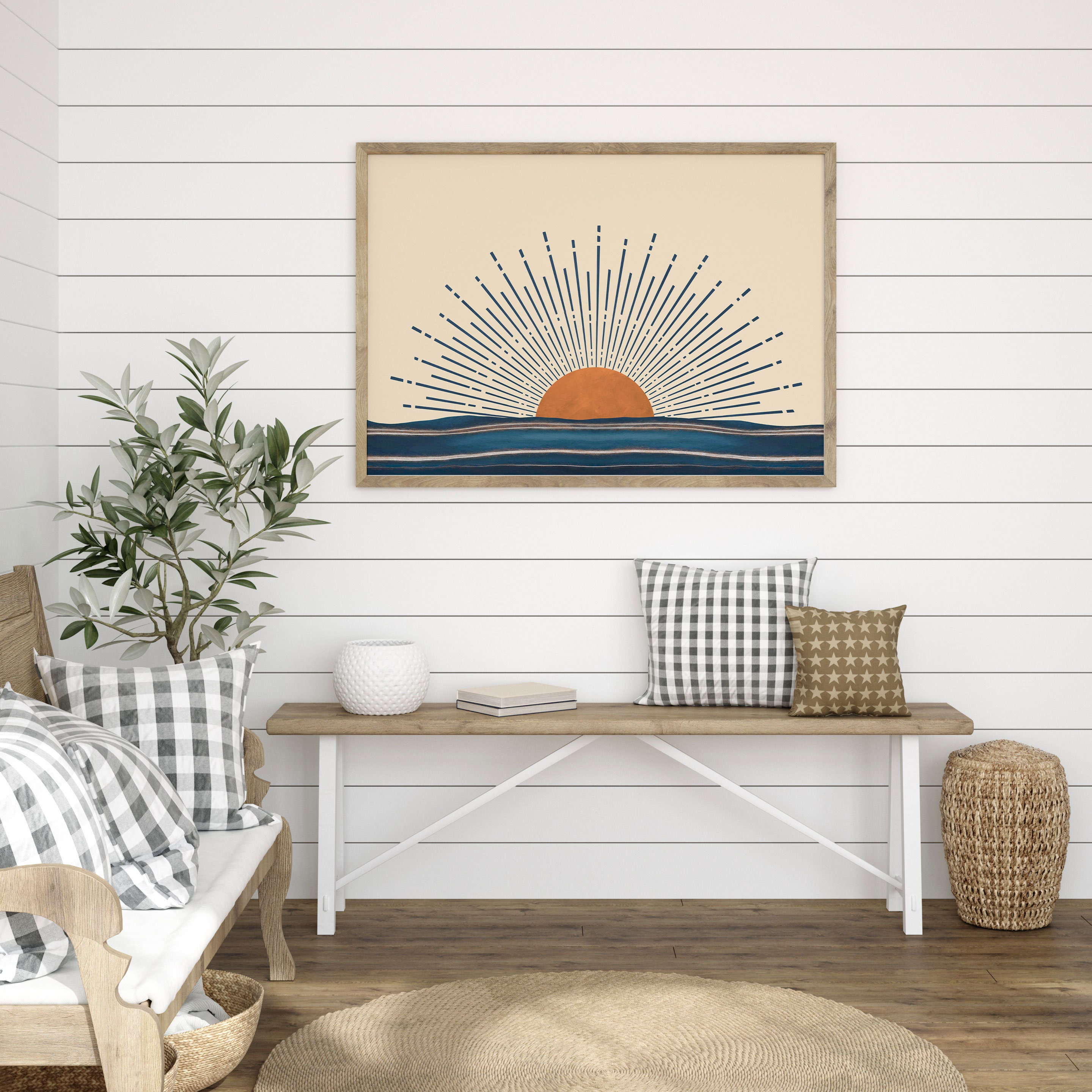 Sunshine Wall Art Boho Sun Art Digital Print Minimalist Etsy
