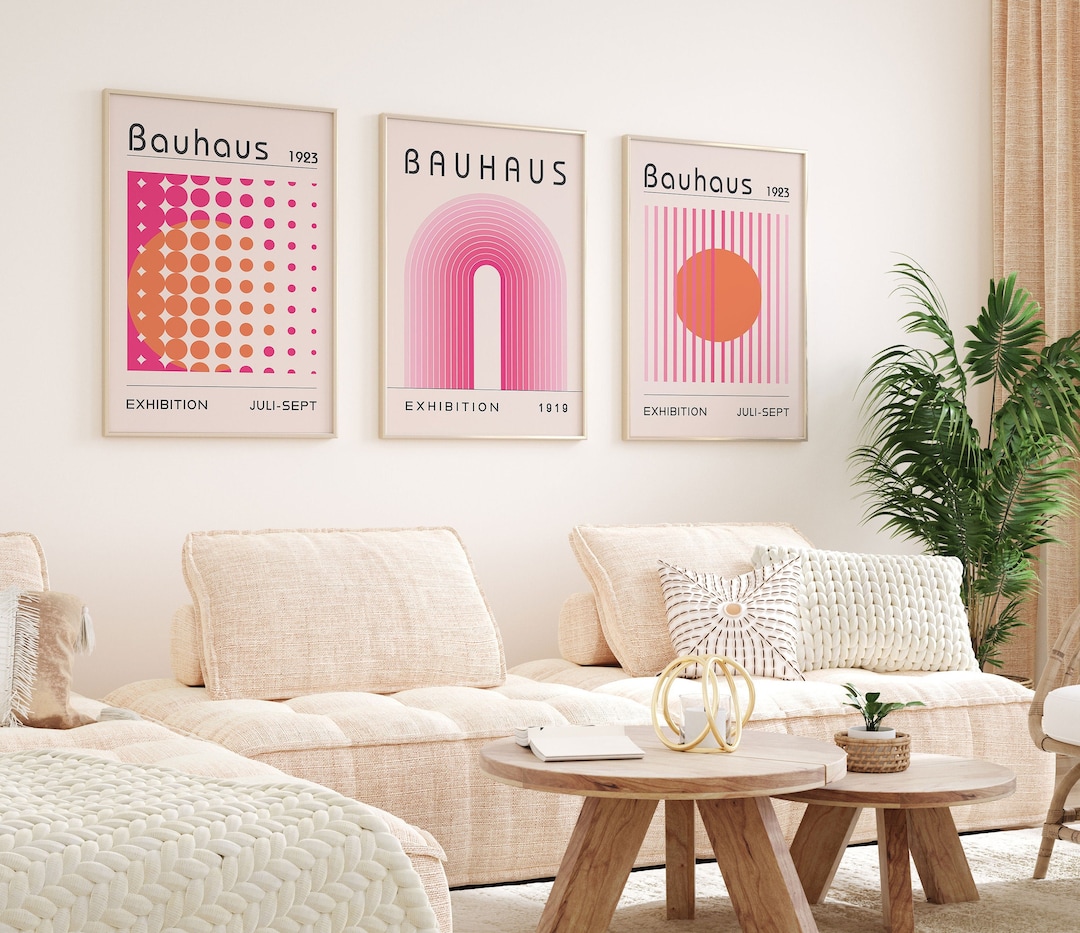Bauhaus Poster Digital Download, Bauhaus Print Set of 3, Trendy Wall ...