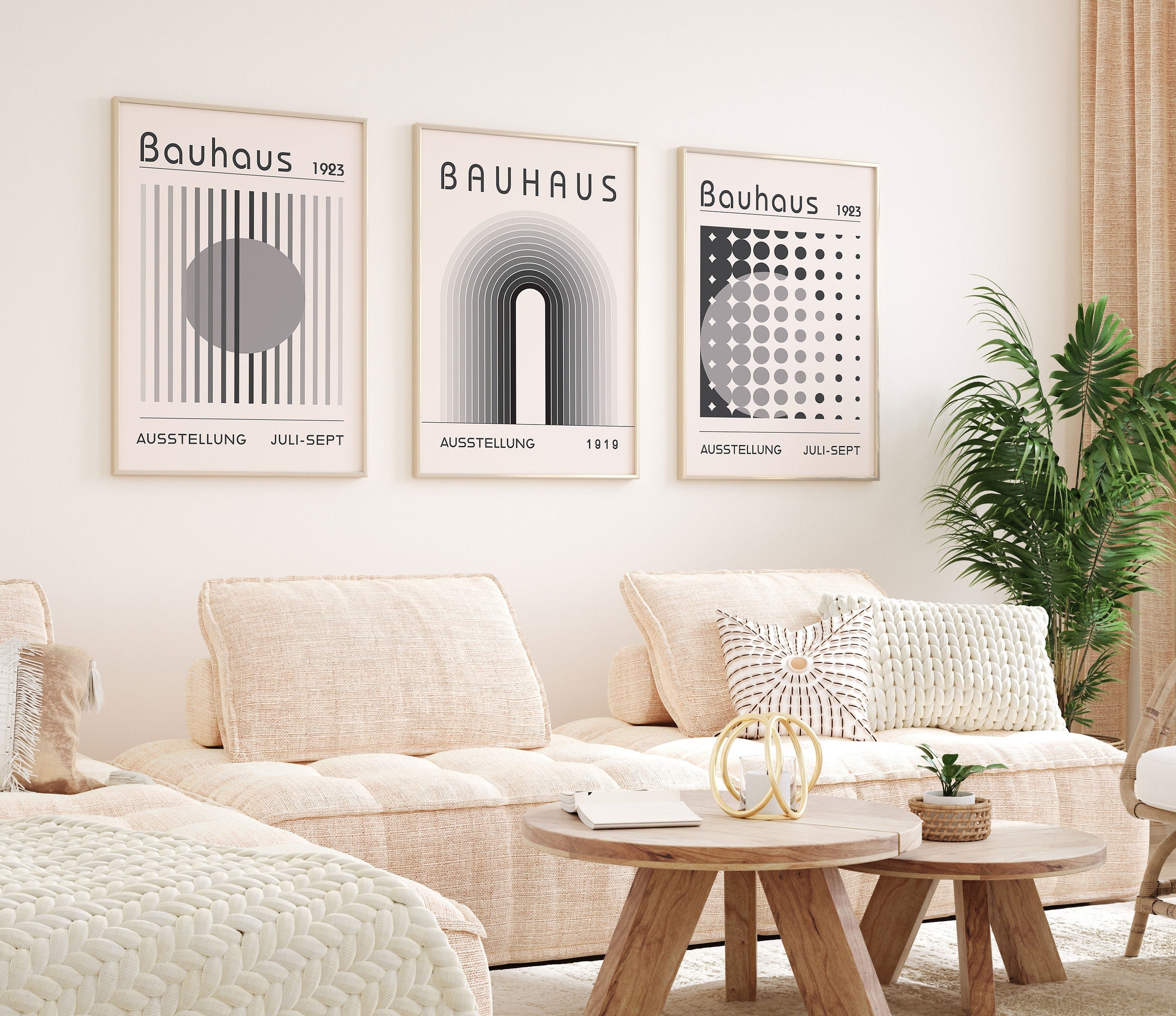 Bauhaus Poster Printable Wall Art, Exhibition Poster Bauhaus Print Set ...