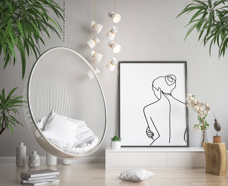 Abstract Woman Line Art Simple Line Art One Line Art Girl Line Art ...