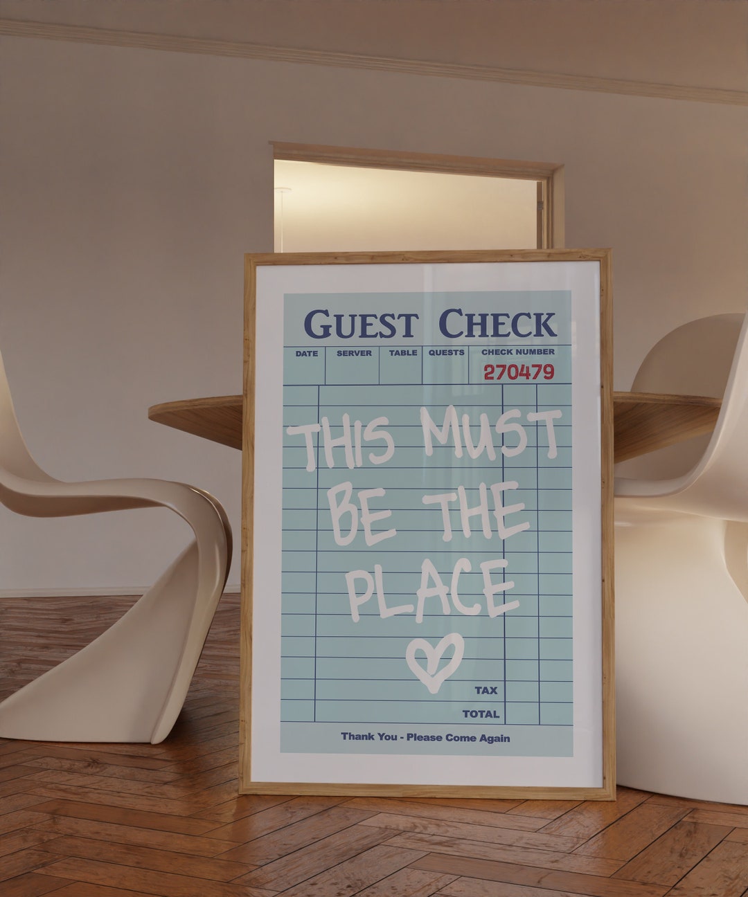 Guest Check Print, Trendy Wall Art, Dorm Art Print, This Must Be the
