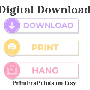 Cute Wall Art, Funky Gallery Wall Set of 2 Prints, Trendy Retro Wall Art, Apartment Decor, Bright Colorful Print, Lucky You Card image 5