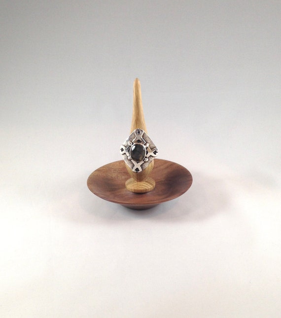 Labradorite Sterling Silver Bold Statement Ring B… - image 1