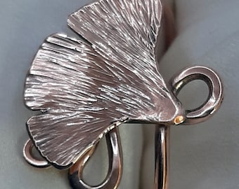 Copper leaf-bracelet: "Ginkgo Biloba"
