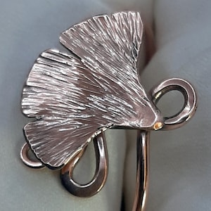 Copper leaf-bracelet: &quot;Ginkgo Biloba&quot;