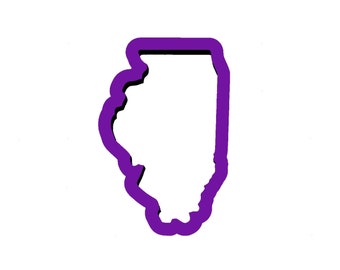 Illinois Cookie Cutter - State Cookie Cutters - United States Cookie Cutters - Travel Cookie Cutters - Polymer Clay Cutters - State Cookies