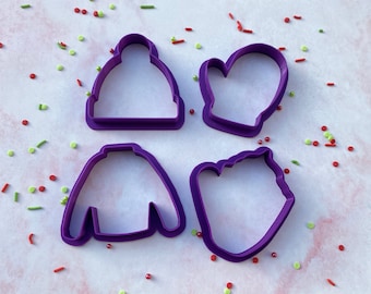 Christmas Cookie Cutter Set #5 - Set of 4 Christmas Cookie Cutters - Christmas Cookie Cutters - Winter Cookie Cutters - Cookie Cutter Sets