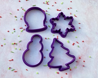 Christmas Cookie Cutter Set #2 - Set of 4 Christmas Cookie Cutters - Christmas Cookie Cutters - Winter Cookie Cutters - Cookie Cutter Sets