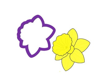 Daffodil Cookie Cutter - Flower Cookie Cutters - Spring Cookie Cutters - Summer Cookie Cutters - Plant Cookie Cutters - Sugar Cookie Cutters