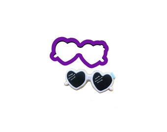 Heart Glasses Cookie Cutter - Sunglasses Cookie Cutter - Summer Cookie Cutters - Heart Sunglasses Cookie Cutter - Beach Cookie Cutters