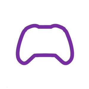 Peut inclure: Contour violet d'une manette de jeu vidéo.