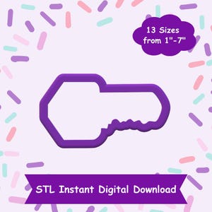 Taglierina per biscotti a forma di chiave STL Download digitale - Download digitale istantaneo STL per stampa 3D - Taglierina per biscotti a forma di chiave di casa STL