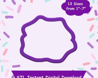 Rose Cookie Cutter STL Digital Download - STL Instant Digital Download for 3D Printing - Flower Cookie Cutter STL