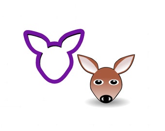 Deer Head Cookie Cutter - Animal Cookie Cutters - Fondant Cutters - Cookie Cutters - Polymer Clay Cutters - Clay Jewelry Cutters - Cutters