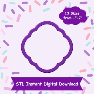 Circle Plaque #4 Cookie Cutter STL Digital Download - STL Instant Digital Download for 3D Printing - Plaque Cookie Cutter STL