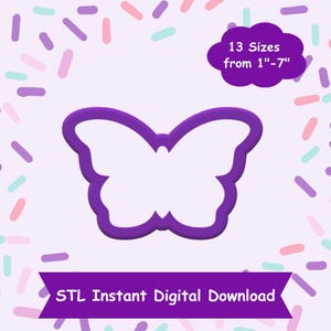 Butterfly #3 Cookie Cutter STL Digital Download - STL Instant Digital Download for 3D Printing - Spring Cookie Cutter STL