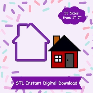 Scaricamento digitale STL di tagliabiscotti per casa - Scaricamento digitale istantaneo STL per stampa 3D - Tagliabiscotti per casa STL