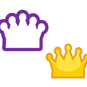 Crown Cookie Cutter - King&#39;s Crown Cookie Cutter - Renaissance Cookie Cutter - Fondant Cutters - Polymer Clay Cutters - Clay Jewelry Cutters
