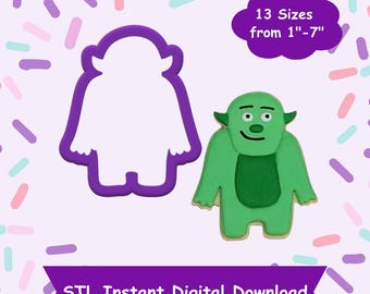 Monster Cookie Cutter STL Digital Download - STL Instant Digital Download for 3D Printing