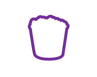 Popcorn Bucket Cookie Cutter - Popcorn Cookie Cutter - Food Cookie Cutters - Fondant Cutters - Polymer Clay Cutters - Cookie Cutters