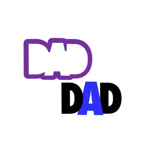 Dad v2 Cookie Cutter - Fathers Day Cookie Cutters - Word Cookie Cutters - Fondant Cutters - Fathers Day Cookies - Dad Word Cookie Cutter