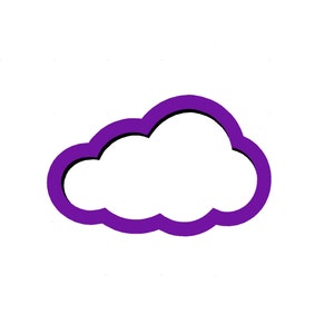 May include: Purple cloud-shaped cookie cutter.