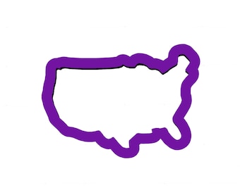 United States Cookie Cutter - State Cookie Cutters - Travel Cookie Cutters - Polymer Clay Cutters - United States Cookie - USA Cookie Cutter