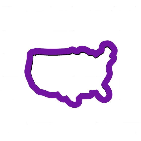 United States Cookie Cutter - State Cookie Cutters - Travel Cookie Cutters - Polymer Clay Cutters - United States Cookie - USA Cookie Cutter