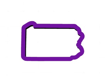 Pennsylvania Cookie Cutter - State Cookie Cutters - United States Cookie Cutters - Cookie Cutters - Polymer Clay Cutters - State Cookies