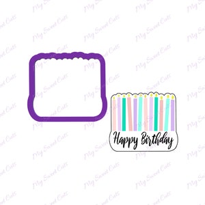 Birthday Candles Cookie Cutter - Birthday Cake Cookie Cutter - Birthday Cookie Cutters - Cutters