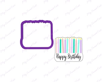 Birthday Candles Cookie Cutter - Birthday Cake Cookie Cutter - Birthday Cookie Cutters - Cutters