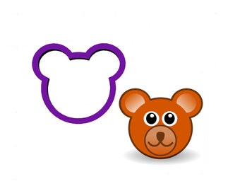 Bear Head Cookie Cutter - Zoo Cookie Cutters - Animal Cookie Cutters - Fondant Cutters - Cookie Cutters - Polymer Clay Cutters - Cutters