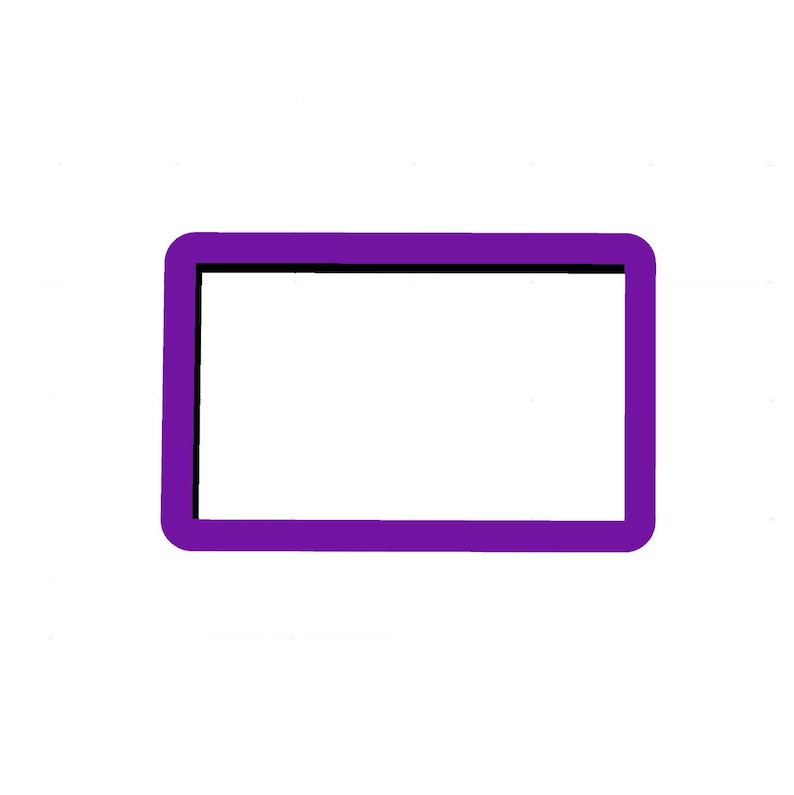 May include: A purple rectangle with a black outline.