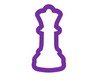 Queen Chess Piece Cookie Cutter - Chess Piece Cookie Cutters - Chess Cookie Cutters - Game Cookie Cutters - Fondant Cutters - Clay Cutters