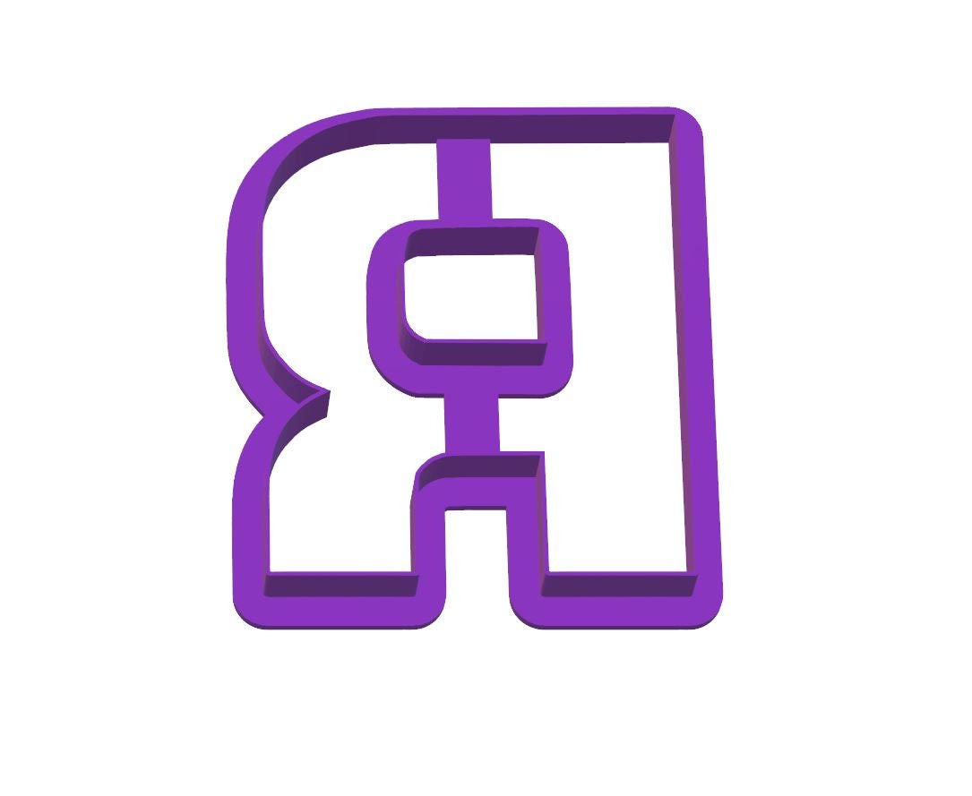 Letter R Muffin Letter R Cookie Cutter - Alphabet Cookie Cutters - Letter Cookie ...