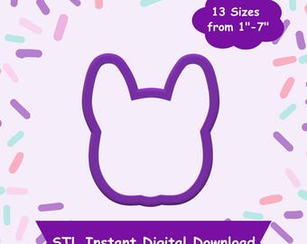 Dog Head Cookie Cutter STL Digital Download - STL Instant Digital Download for 3D Printing - Dog Cookie Cutter STL