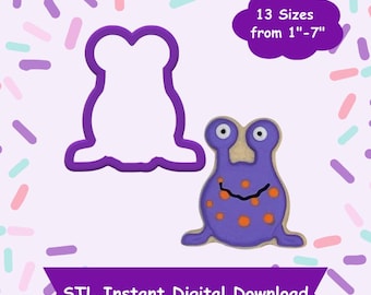 Monster #2 Cookie Cutter STL Digital Download - STL Sofortiger digitaler Download für 3D Druck - Monster Cookie Cutter STL