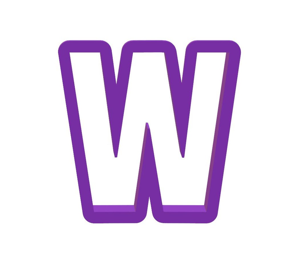 Letter W Cookie Cutter Alphabet Cookie Cutters Letter Cookie Cutters