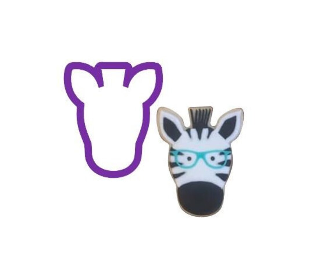 Zebra Head Cookie Cutter Animal Cookie Cutters Fondant Cutters Cookie
