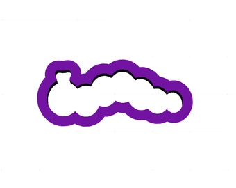 May include: Purple plastic cookie cutter shaped like a caterpillar.