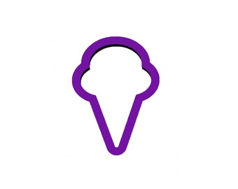 Ice Cream Cone Cookie Cutter - Dessert Cookie Cutters - Summer Cookie Cutters - Beach Cookie Cutters - Food Cookie Cutters - Cutters
