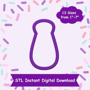 Bottle #2 Cookie Cutter STL Digital Download - STL Instant Digital Download for 3D Printing - Milk Bottle Cookie Cutter STL