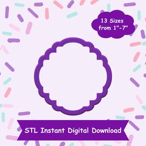 Circle Plaque #2 Cookie Cutter STL Digital Download - STL Instant Digital Download for 3D Printing - Plaque Cookie Cutter STL