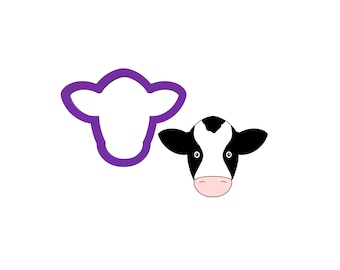 Cow Head Cookie Cutter - Animal Cookie Cutters - Fondant Cutters - Cookie Cutters - Polymer Clay Cutters - Clay Jewelry Cutters - Cutters