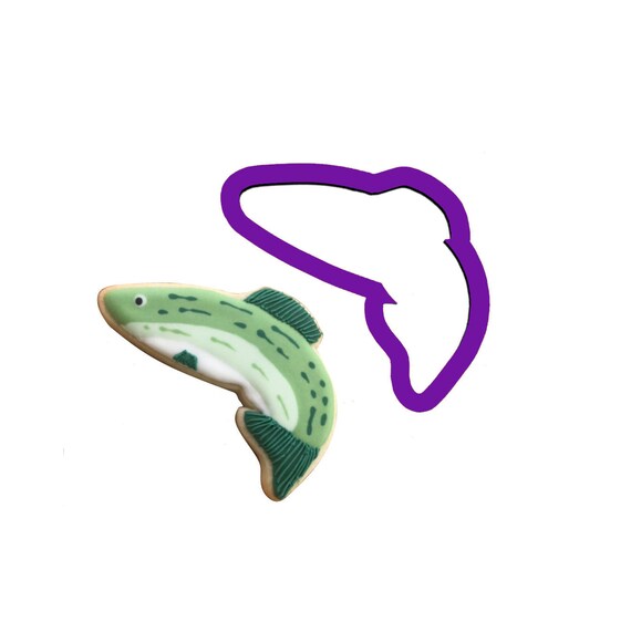 Fish Cookie Cutter Fisherman Cookie Cutters Fishing Cookie Etsy
