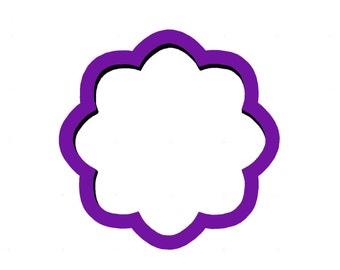 8 Scallop Flower Cookie Cutter - Flower Cookie Cutters - Mothers Day Cookie Cutters - Easter Cookie Cutters - Spring Cookie Cutters