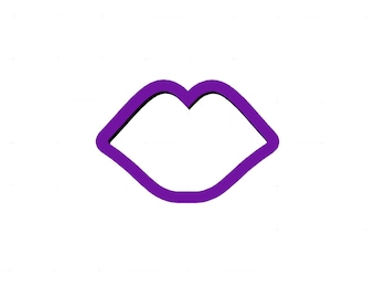 Lips Cookie Cutter - Kiss Cookie Cutter - Valentines Day Cookie Cutters - Polymer Clay Cutters - Cookie Cutters - Fondant Cutters - Cutters