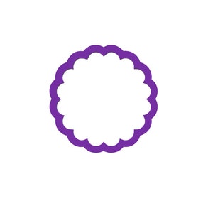 Scalloped Circle Cookie Cutter - Circle Cookie Cutter - Shape Cookie Cutters - Polymer Clay Cutters - Craft Clay Cutters - Fondant Cutters