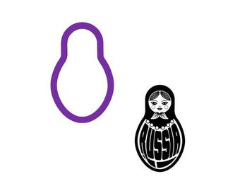Nesting Doll Cookie Cutter - Russian Nesting Doll Cookie Cutters - Doll Cookie Cutter - Polymer Clay Cutters - Clay Jewelry Cutter - Cutters