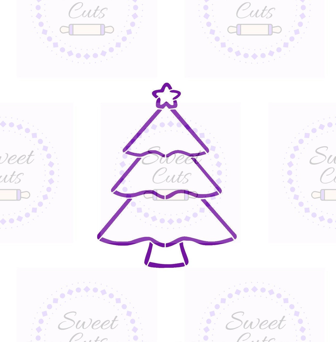 Christmas Tree Stencil PYO Christmas Tree Stencil Stencil | Etsy